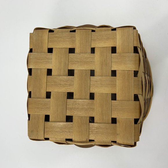 Peterboro Basket Company 10" x 5.25" Square Basket Round Top USA Made - Picture 3 of 3